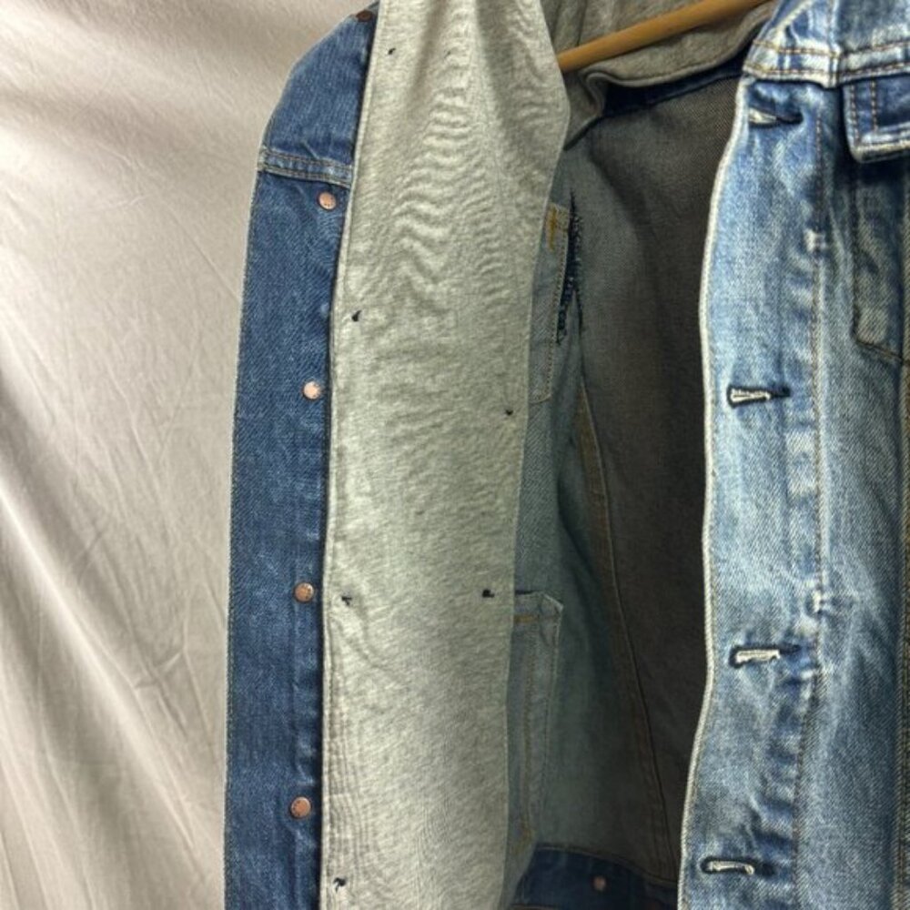 Mens Scotch And Soda Denim Trucker Jacket With Hoodie - Picture 4 of 8